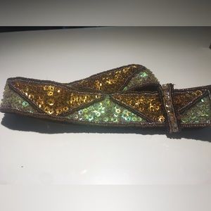 Unbranded 80s Y2K Sequin and Beads Women’s Belt